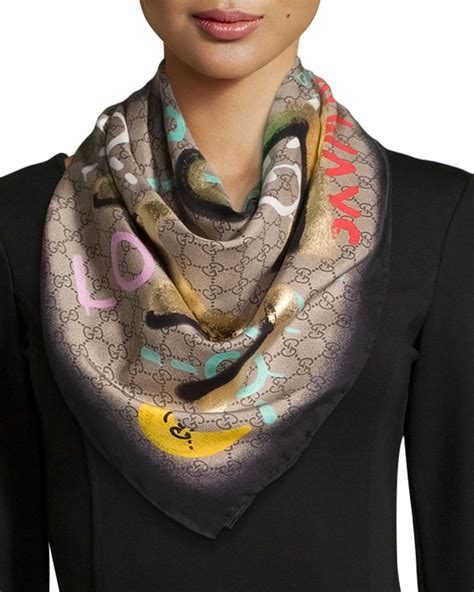 gucci shawl womens|authentic Gucci silk scarf.